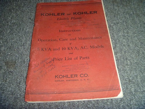Kohler 5kva 10kva generator - kohler, ac